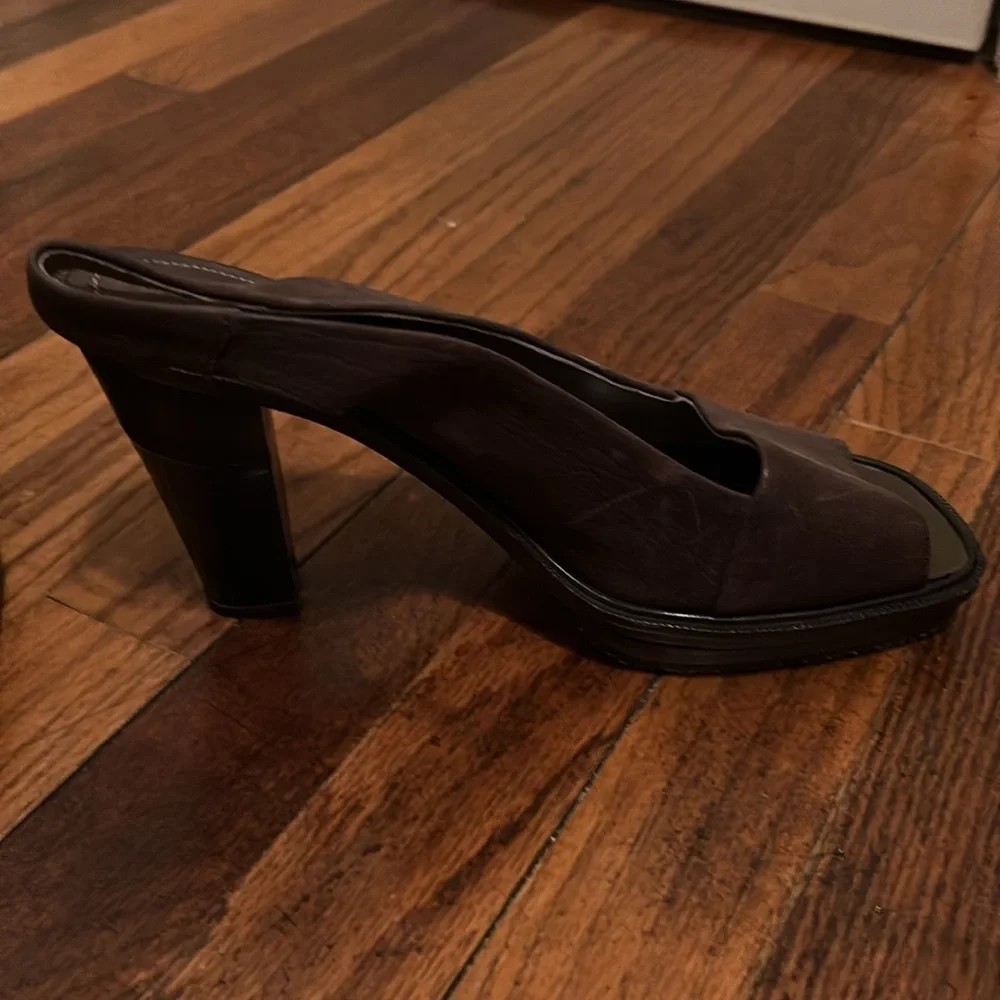 Marni Brown Leather Slingback Heels - Picture 4 of 4